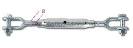 Beta 8009TZ M16 - Tenditori a due forcelle canaula a tubo din 1478 zincati