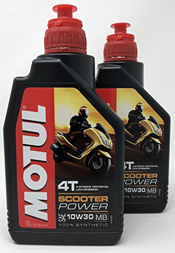 Motul Olio 4 Tempi Moto Scooter Power 4T 10W30 MB, 2 Litri (2 x 1 Lt)