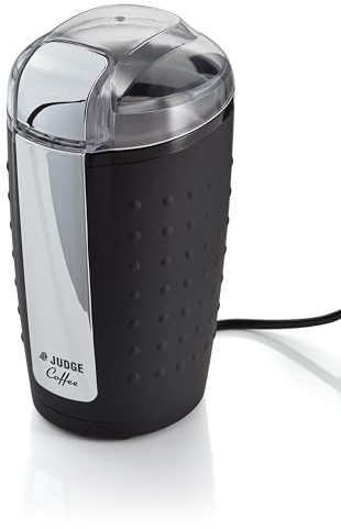 Judge Electric Coffee Grinder, 80g Capacity, Grind Spices and Nuts, Stainless Steel Blade, 180W - 2 Year Guarantee