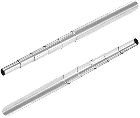 Lixada Feuerblasrohr im Freien, Teleskop Blasrohr, Edelstahl-Blasrohr für Lagerfeuer und Grill, zusammenklappbares Gebläserohr Feuer Werkzeug Lagerfeuer Werkzeug Outdoor Survival Gadget