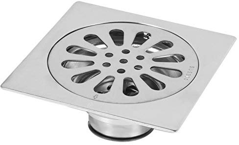 Siphon de sol avec couvercle amovible, évier de douche de douche en acier inoxydable carré de 100 * 100 mm(# 3)