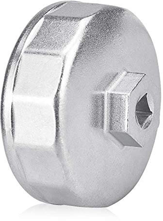 N/A WANTOUTH Ölfilterschlüssel Aluminiumlegierung Schlüssel 74mm 14 Nuten Ölfilter Löseschlüssel Ölfilter Entfernungswerkzeug Kompatibel mit Mercedes-Benz, Porsche, Audi, BMW