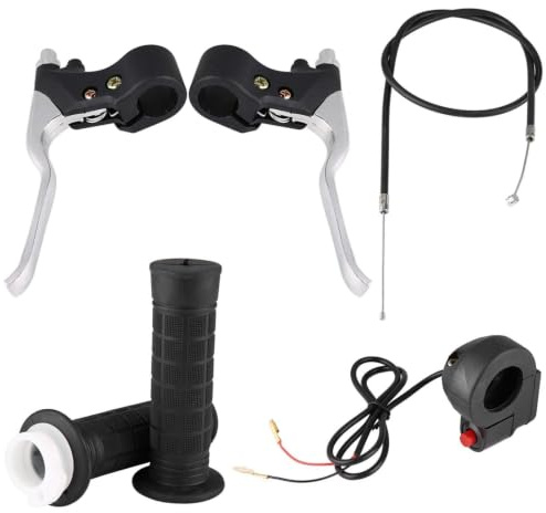 Gasbremshebel Griffgriffe on/Off 22 mm (7/8 ) Schalter Gasbremshebel Kit für Pocket Bike Mini für Pocket Bike Pocket Bike kit bremshebel Pocket Bike gaszug