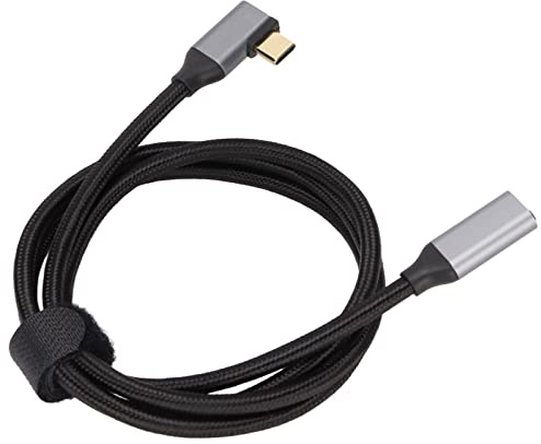 USB C-förlängningskabel, HD 4K USB 3.1 GEN2 Rätvinkel Hane Till Hona Förlängningssladd 5A 100W PD Snabbladdning 10Gbps Dataöverföring Typ C-kabel (1m)