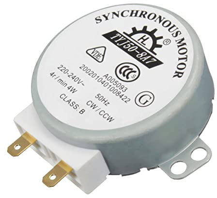 JZK Moteur synchrone TYJ50-8A7 pour micro-ondes, 220V ~ 240V AC, 4r/min 4W, CW/CCW, 50Hz, moteur de plateau tournant pour four à micro-ondes 4rpm, partie moteur synchrone pour four à micro-ondes
