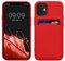 kwmobile Case Compatible with Apple iPhone 12 mini Case - TPU Phone Cover with Credit Card Holder - Red