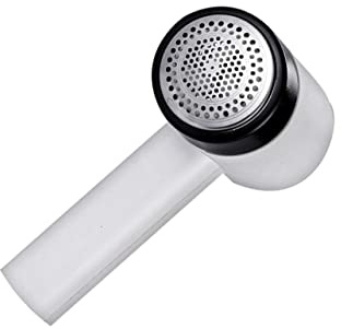 Rimuovi Pelucchi Elettrico Portatile Bianco, 1 Pezzo | Abs e Acciaio Inox, Impugnatura Comoda, Contenitore Estraibile e Spazzola Inclusa
