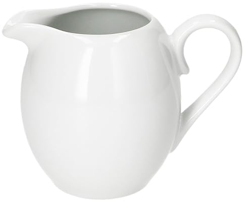 MamboCat Tommy Milchkännchen I Sahne-Kanne aus weißem Porzellan I Gießer für Kondens-, Soja- oder Mandelmilch I Alternativ für Soße oder Dressing I Elegantes Kaffee-Zubehör