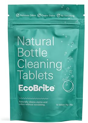 Owala EcoBrite All Natural, Powerful Cleaning Tablets, Cleans Stainless Steel, Tumbler, Insulated, Reusable, and Plastic Water Bottles, Chlorine and Phosphate Free (Pack of 10)