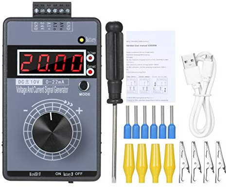 Irfora Generatore di segnale di tensione di precisione portatile, calibratore simulatore di segnale analogico programmabile con batteria ricaricabile