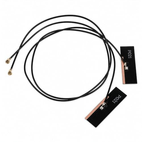 Antena WiFi para PC, portátil, Escritorio y Placa Base | 2.4 GHz/5 GHz/6 GHz | Conectores U.FL de 1ª generación (Compatible con MHF1) en Tarjetas Wi-Fi Mini PCIe | Paquete de 2 Unidades de 20 cm