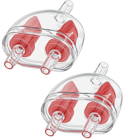 Pawfly 2 Pack Aquarium Check Valves Fish Tank Air Pump Valves Plastic 2-Way Non-Return Valves Pump Protectors for Standard 0.5 cm Airline Tubing Fish Tank Accessories for Aeration Setup
