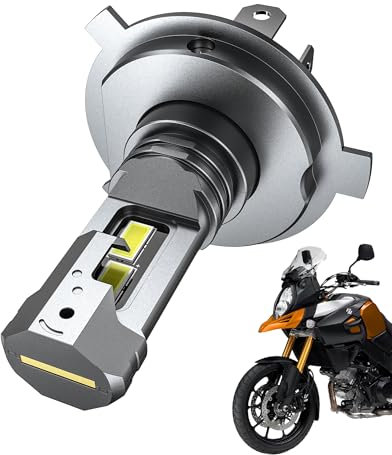 Zethors H4 LED Headlight Bulb Motorcycle 2024 Upgraded 400% Brightness, High Low Beam Conversion Kit for Motorbike Power Systems, 1 Pack…