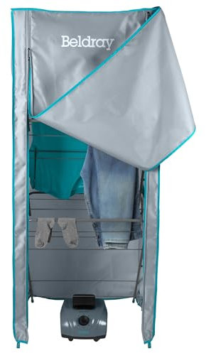Beldray Heated Pod Drying System – Convert 3 Tier Airers To A Heated Clothes Airer, Hot Air Circulation, Compatible with Most 3 Tier Airers (65 x 55 x 145cm), Fast Drying, Low Run Costs, LA034290UKF