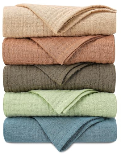 GSrenyu 5 Pcs Muslin Cloths For Baby Burp Cloths 38x40cm Muslin Squares 100% Cotton Breathable Wipes For Newborn Wiping Bathing Feeding Burping