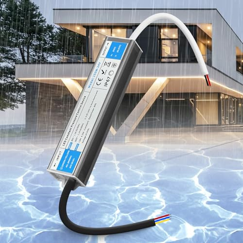 SUCIKORIO 24V 150W Alimentation LED Driver Extérieur Etanche IP67, 220V 24V AC 150W 6,25A LED Transformateur Ultra Fin LEDs Transfo Alimentation à Découpage Convertisseur De Tension AC à DC Pour LEDs | Ultra Mince LED Driver 24V DC 6.25A 150W Silencieux Inverseur Basse Tension Constante Pour LED Éclairage Extérieur