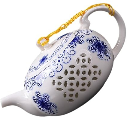 OKUMEYR Teiera in Porcellana Tradizionale Cinese 150-200ml, Bollitore Compatto Per Tè Sfuso, Resistente Al Calore, Bordi Arrotondati, Adatta Per Casa, Ufficio e Sala Da Tè