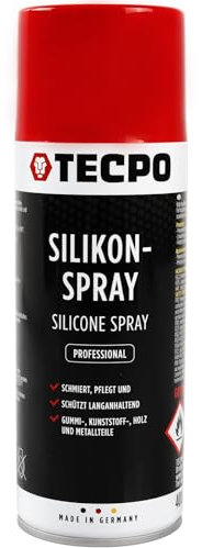TECPO Spray de silicona, 400 ml de lubricante en aerosol lubricante, para la protección, cuidado y lubricación de metal, plástico, goma y madera