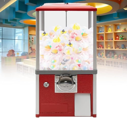 HEAXIY Dispenser per Capsule di Gomme da Masticare, Distributore Automatico Commerciale, Distributore Automatico di Caramelle per La Casa, Negozi di Giochi e Negozi al Dettaglio,Red