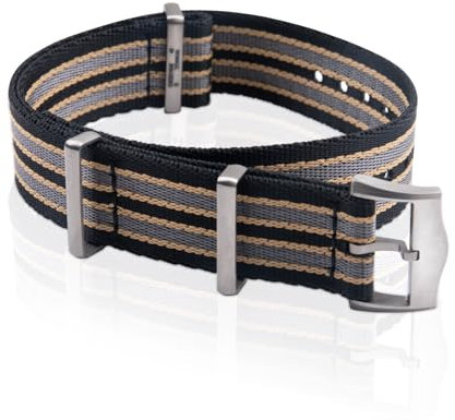 KAVJU 19 mm/20 mm/21 mm hochdichtes Nylon-Canvas-Armband für Omega Seamaster 300 Speedmaster 007 Aqua Terra 150, Titan-Stahl-Schnallenschlaufe, 19 mm, Achat