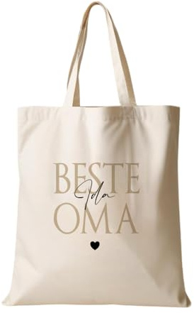 Manufaktur Liebevoll | Stoffbeutel Personalisierte Geschenke für Frauen Einkaufstasche Shopper Beutel Geburtstagsgeschenk für Frauen Dankeschön Geschenke Weihnachten