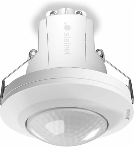 Steinel Bewegungsmelder PD IR 4360-8 COM1 Weiß – 360° Präsenzmelder mit 8 m Reichweite | Deckeneinbau | 6 m Präsenzbereich