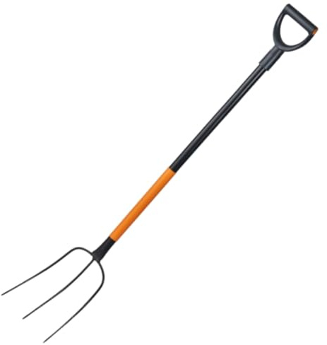 pokm toolsmarket – 3-Zinken Garten- und Grabegabel mit Metallstiel & Gummigriff – 3 Zinken, 4 Zinken oder Grabegabel – Für Erde, Wurzeln & Harte Böden – Made in EU