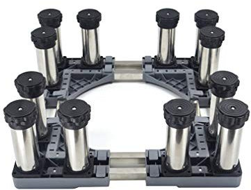 Base de machine à laver Base de support de machine à laver Anti-vibration Muet Base de sèche-linge renforcée Réfrigérateur Congélateur Universel Hauteur de grille haute 18-22 cm Cuisinières Suppo