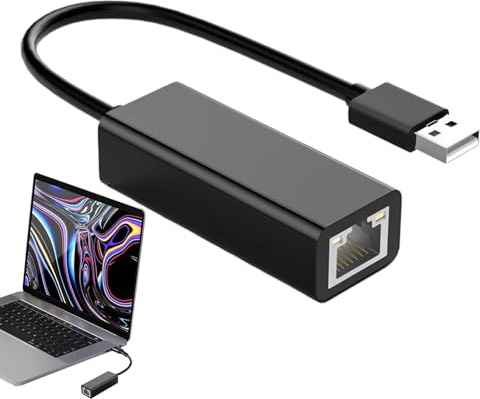 USB Type C Adaptateur Ethernet | Adaptateur Ethernet Adaptateur réseau USB Type-C - Convertisseur de réseau USB de Type C pour Ordinateur Portable, Tablette et Smartphone USB de Type C