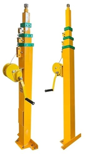 FBTTPUGL Hand Cranked Lifting Pole, Manual Telescopic Mechanical Winch, Lifting Mast 3/4/5/6/7/8/9 Meters(7M)