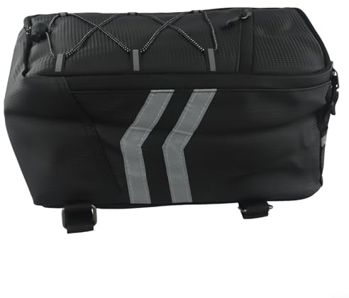 Sac de coffre de vélo étanche 8 L, réfléchissant, pour siège arrière, bagages de rangement pour l'extérieur, 30 x 18 x 11,5 cm