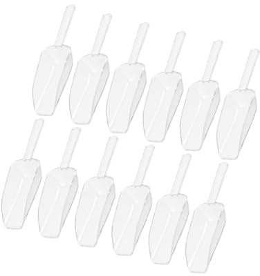 Amosfun 12piezas Cuchara De Transparente De Plástico Utensilios Para Servir Dulces Helado y Té Eventos De Cocina o Buffet