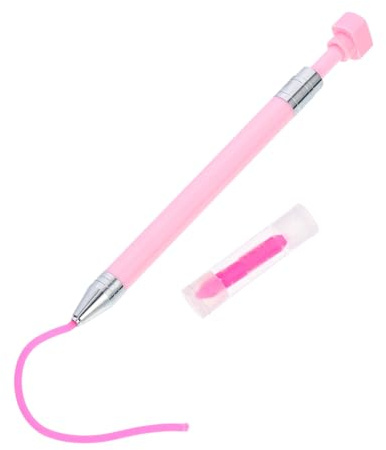 Hemobllo Stylo à Diamant pour Nail Art en Plastique Rose, Compact et Professionnel, Facile à Transporter Ranger, pour Peinture Diamant et Décoration D’ongles