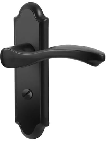 Compatible avec les serrures de porte modernes sans clé, serrure de salle de bain intérieure minimaliste en acier inoxydable noir mat(110 holes 45 tongues)