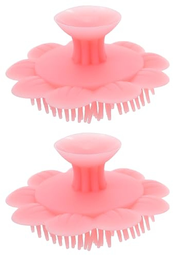 VICASKY 2pcs Shampoo Brush Silicone Bath Brush Gentle Scalp Massager and Cradle Cap Treatment for Bath