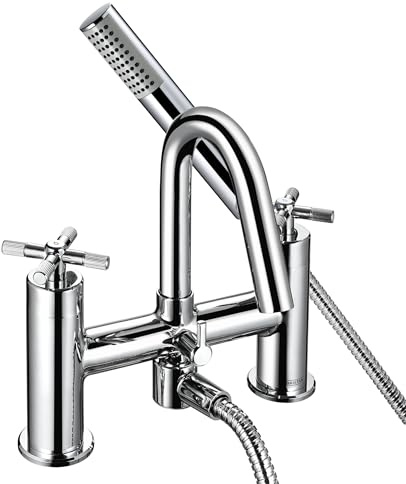 Bristan Cruzar Bathroom Taps, Chrome Bath Shower Mixer tap | CRU BSM C, Modern design, Matching bathroom sink taps available, Lifetime Cover