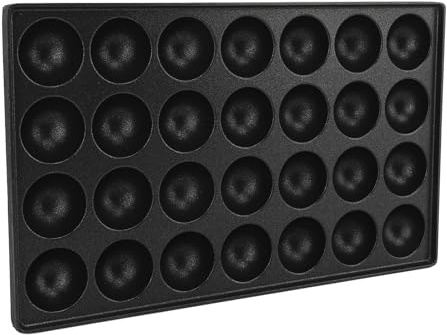 Fafeims Sartén Takoyaki, 28 Huecos, Bandeja de Horno para Albóndigas, Huevos de Codorniz, Cocción Fácil, Alimentos Cocidos, Imprescindible en la Cocina