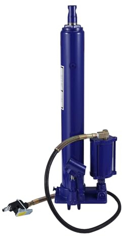 Aptliton 8 Ton Air Hydraulic Long Ram Jack, Manual/Pneumatic Operation Hydraulic Cylinder for Engine Hoist/Shop Crane/Engine Lift, 66cm to 116cm Lifting Range, Blue