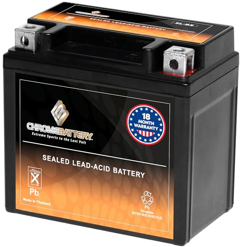 YTX5L-BS Rechargeable Sealed AGM Motorcycle Battery - Maintenance Free - High Performance - Replacement for Yamaha, Honda, Husqvarna, KTM