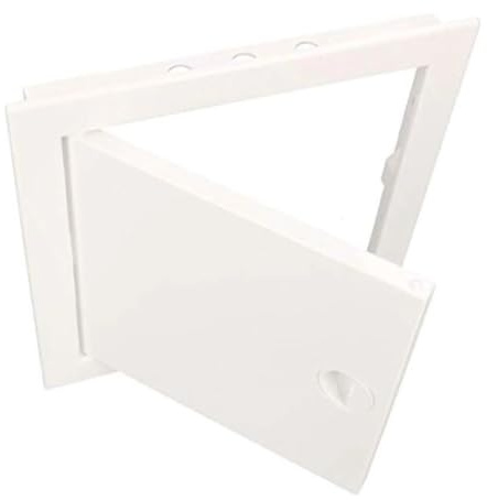 KOTARBAU Revisionsdörr 20 x 40 cm alla storlekar plast ABS inspektionsdörr vit underhållslucka snäpplås avtagbar vägg/tak/golv robust öppning uni.