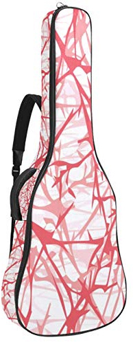 Gitarrentasche mit Reißverschluss, wasserdicht, weich, für Bassgitarre, Akustik- und klassische Folk-Gitarre, Pink
