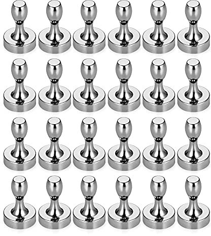 BTLIN Aimants Frigo Mini, Petits Aimants Punaise Puissants pour Cuisine Réfrigérateur Tableau Blanc Magnétique Bureau 10x15mm 24pcs