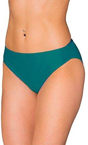 Aquarti Slip Bikini Donna Vita Media – Slip Costume Donna in Tinta Unita con Taglio Classico, Verde Smeraldo, 42