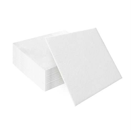 PAW - Servilletas Airlaid (40 x 40 cm) I 50 piezas I Lisas I Con aspecto de tela I Elegante decoración de mesa I HoReCa I Para ocasiones importantes como bodas, fiestas, Navidad I Color: White