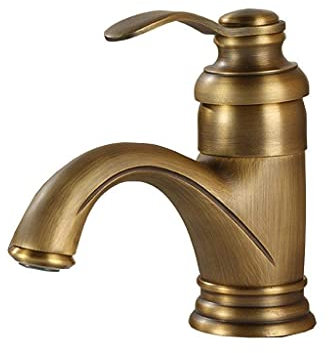 Mischbatterie Wasserhahn, Küchenspüle Wasserhähne Wasserhahn Bibcocks Kaltwasserhahn Antik Messing Badezimmer Gegenloch Waschtischmischer Wasserhahn Comfortable Anniversary