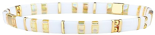 KELITCH Ny Miyuki Tila Bead Armband Charm Stretch Armband Staplable Wrap Armband För Kvinnor Smycken
