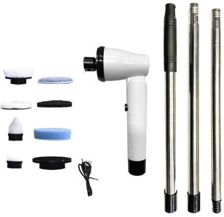 urhep 7 In 1 Adjustable Angle Electric Cleaning Brush Wireless Adjustable Bathroom Kitchen Cleaning Tool