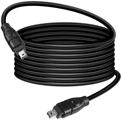 HATMINI 6FT Cavo Firewire 400, cavo adattatore IEEE 1394 Firewire da 4 pin maschio a 4 pin maschio Cavo Firewire DV per stampante, PC, scanner, videocamera (4PIN a 4PIN)