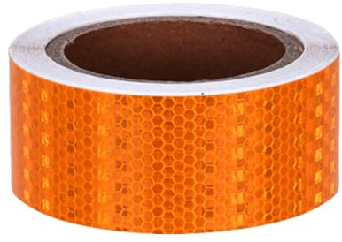 Ruban réfléchissant, 9 m x 5 cm, autocollant d'avertissement haute intensité, ruban de sécurité imperméable, ruban adhésif de sécurité pour véhicules, voitures, motos, casques de nuit, orange