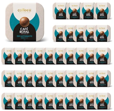 360 Coffee Balls Decaféiné - Boules de café haut de gamme 100% compostable - Spécialement conçues pour l'utilisation de la machine à café CoffeB by Café Royal